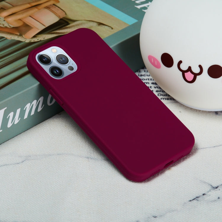 For iPhone 15 Pro Max Solid Color Silicone Phone Case(Violet) by buy2fix