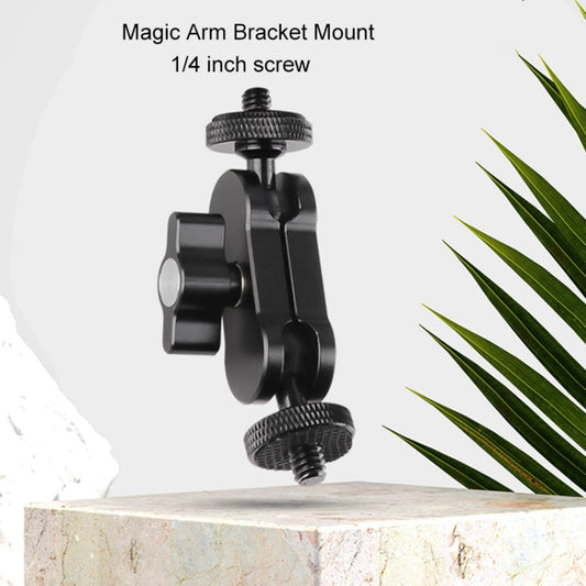 360 Pivot Magic Arm Mount 1/4 inch Ball Head Bracket(Black) by buy2fix