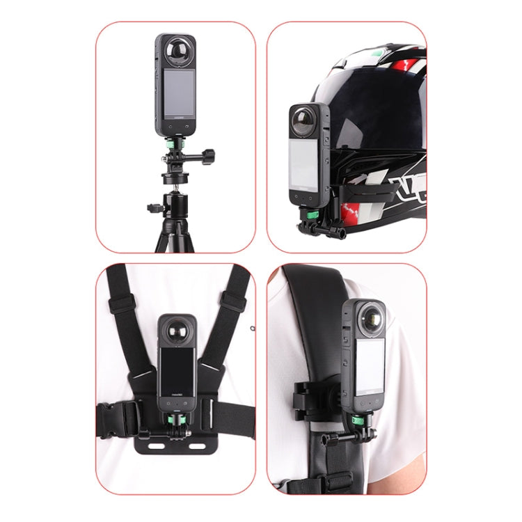 1/4 inch Screw Adjustable Metal Action Camera Adapter(Green Black) by buy2fix