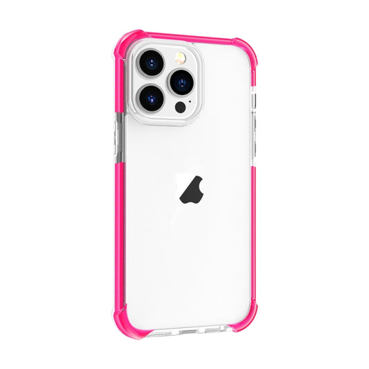For iPhone 15 Pro Max Four-corner Shockproof TPU Hybrid Acrylic Phone Case(Pink) by buy2fix