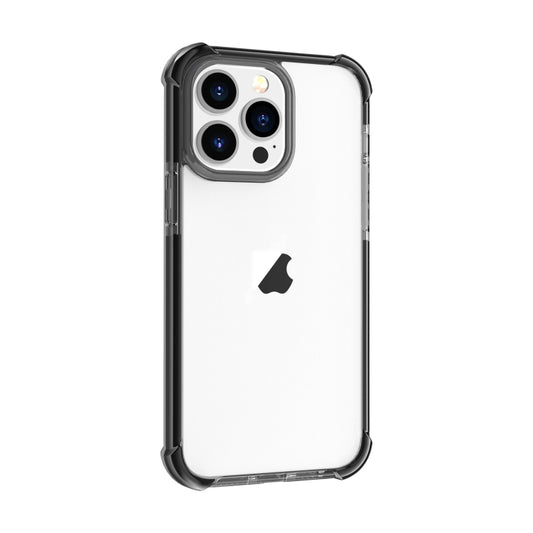 For iPhone 15 Pro Max Four-corner Shockproof TPU Hybrid Acrylic Phone Case(Black) by buy2fix