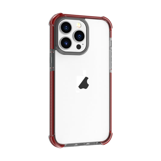 For iPhone 15 Pro Four-corner Shockproof TPU Hybrid Acrylic Phone Case(Brown) by buy2fix