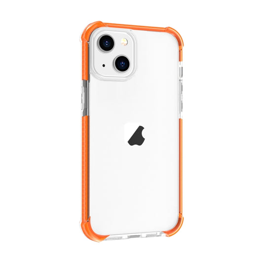 For iPhone 15 Plus Four-corner Shockproof TPU Hybrid Acrylic Phone Case(Orange) by buy2fix