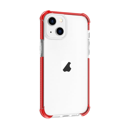 For iPhone 15 Plus Four-corner Shockproof TPU Hybrid Acrylic Phone Case(Red) by buy2fix