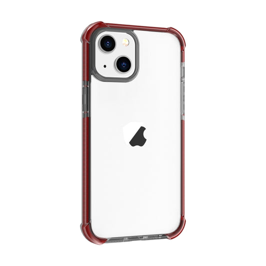 For iPhone 15 Plus Four-corner Shockproof TPU Hybrid Acrylic Phone Case(Brown) by buy2fix