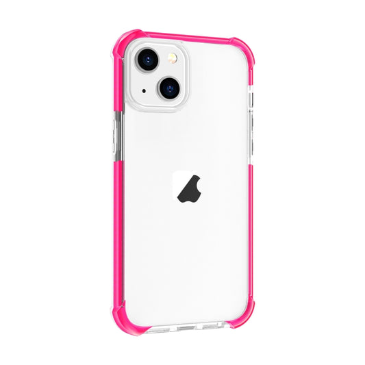 For iPhone 15 Four-corner Shockproof TPU Hybrid Acrylic Phone Case(Pink) by buy2fix