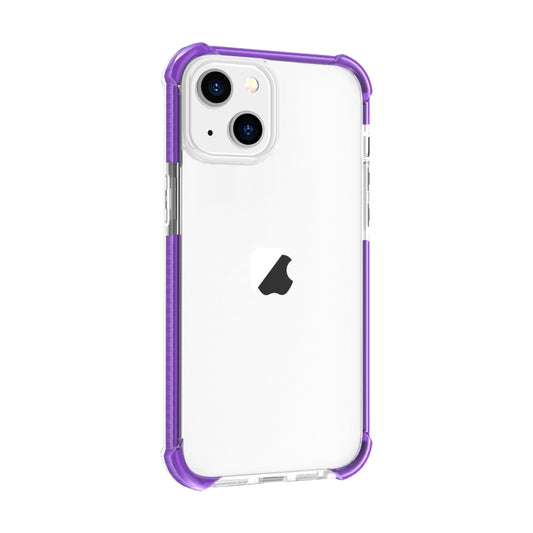 For iPhone 15 Four-corner Shockproof TPU Hybrid Acrylic Phone Case(Purple) by buy2fix