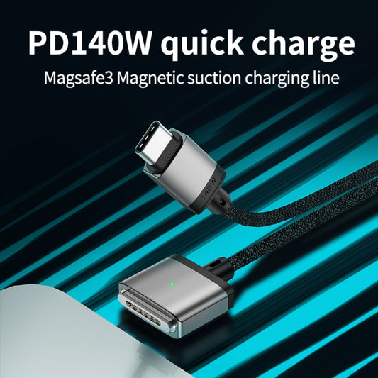 140W Type-C to Magsafe 3 Magnetic Charging Cable, Length:2m(Blue) by buy2fix
