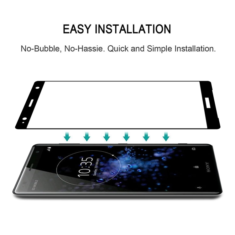 For Sony Xperia XZ2 25pcs 3D Curved Edge Full Screen Tempered Glass Film by buy2fix