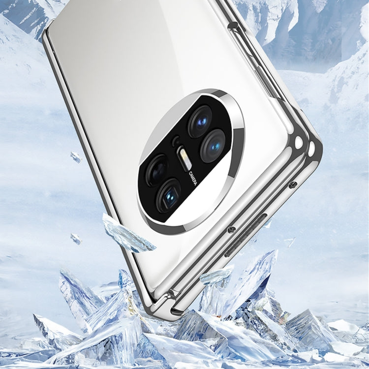 For Huawei Mate X3 GKK Integrated Hinge Folding Phone Case with Holder(Black) by GKK