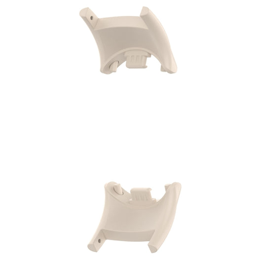 For Xiaomi Mi Band 8 1 Pair PC Plastic Watch Band Connector(Ivory White) by buy2fix