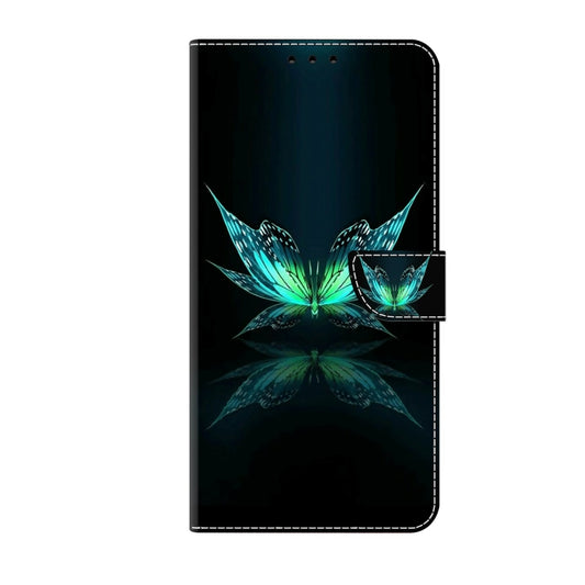 For Xiaomi Redmi 9C Crystal 3D Shockproof Protective Leather Phone Case(Reflection Dutterfly) by buy2fix