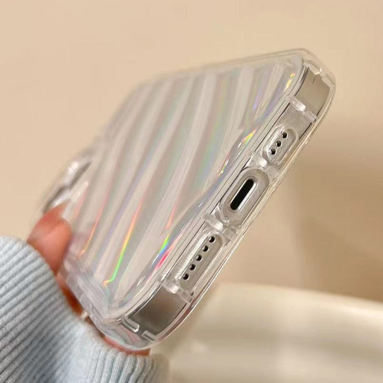 For iPhone 14 Laser Sequin Waves TPU Phone Case(Transparent) by buy2fix