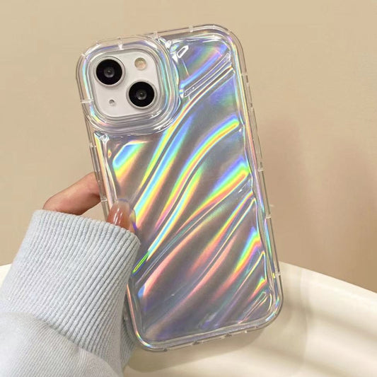 For iPhone 13 Pro Laser Sequin Waves TPU Phone Case(Transparent) by buy2fix