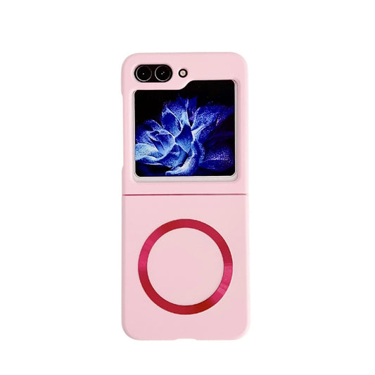 For Samsung Galaxy Z Flip5 Skin Feel Magsafe Magnetic Shockproof PC Phone Case(Pink) by buy2fix