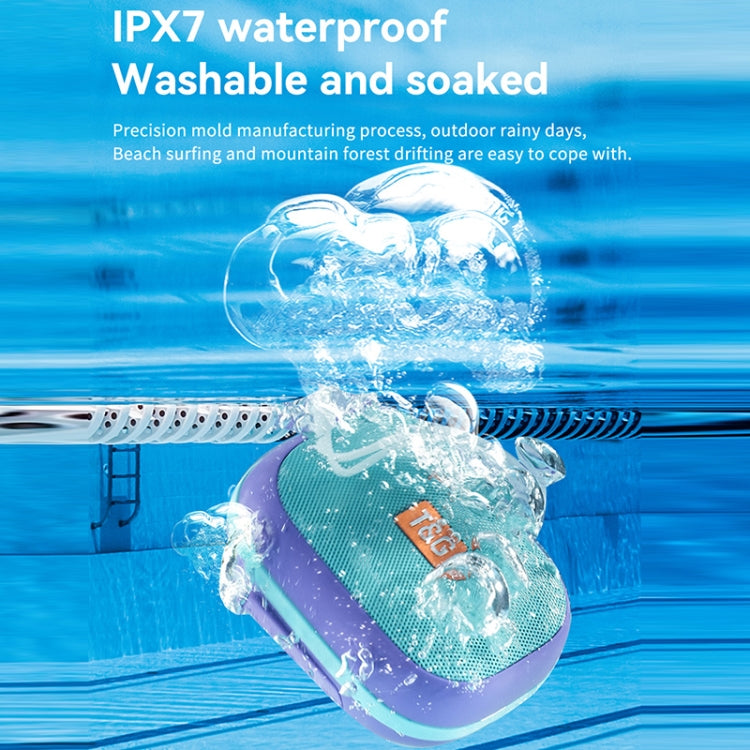 T&G TG-394 Outdoor TWS Wireless Bluetooth IPX7 Waterproof Speaker(Green) by T&G