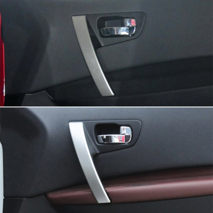 For Nissan Qashqai Left-Drive Car Door Inside Handle Cover, Type:Cover Right(Silver) by buy2fix