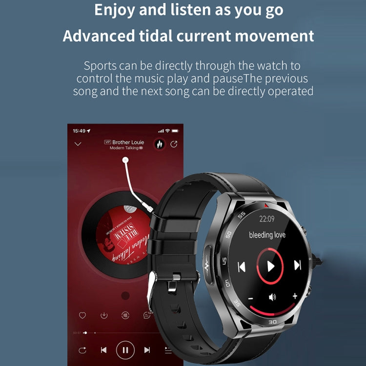 ET450 1.39 inch IP67 Waterproof Silicone Band Smart Watch, Support ECG / Non-invasive Blood Glucose Measurement(Blue) by buy2fix