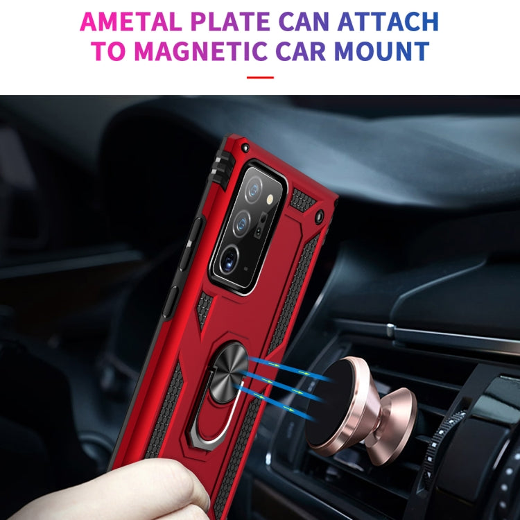 For Samsung Galaxy Note 20+ 5G Shockproof TPU + PC Protective Case with 360 Degree Rotating Holder(Black) by buy2fix