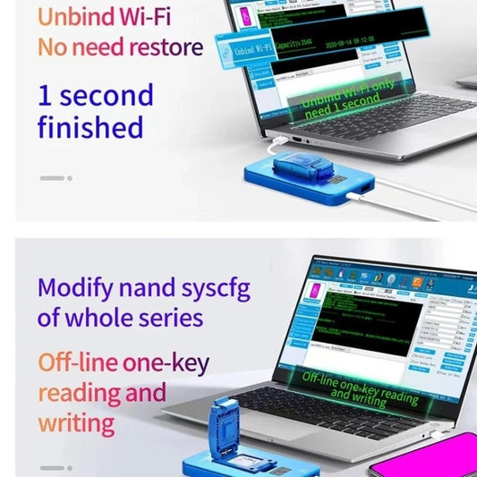 JCID P13 Nand Read Write Programmer DFU Purple Screen Tool For iPhone 6 to 13 Pro Max by JCID