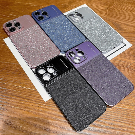 For iPhone 13 Pro Max Metallic Glitter Powder Shockproof Phone Case(Grey) by buy2fix
