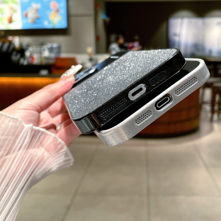 For iPhone 11 Metallic Glitter Powder Shockproof Phone Case(Black) by buy2fix