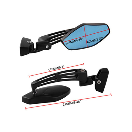 1Pair SF-062 Motorcycle Modified Rearview Mirror Reflective Mirror(Black) by buy2fix