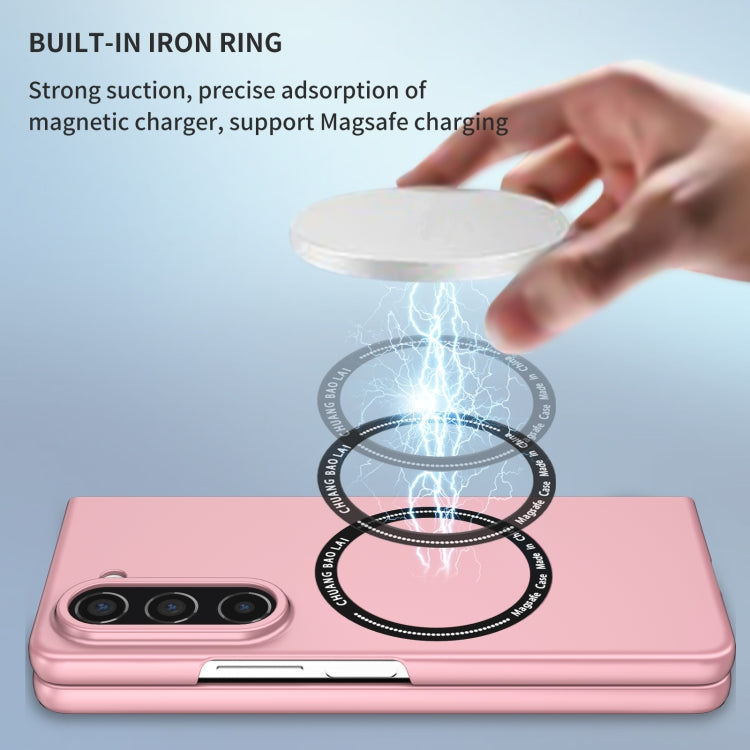 For Samsung Galaxy Z Fold5 Magsafe Magnetic Folding PC Phone Case(Pink) by buy2fix