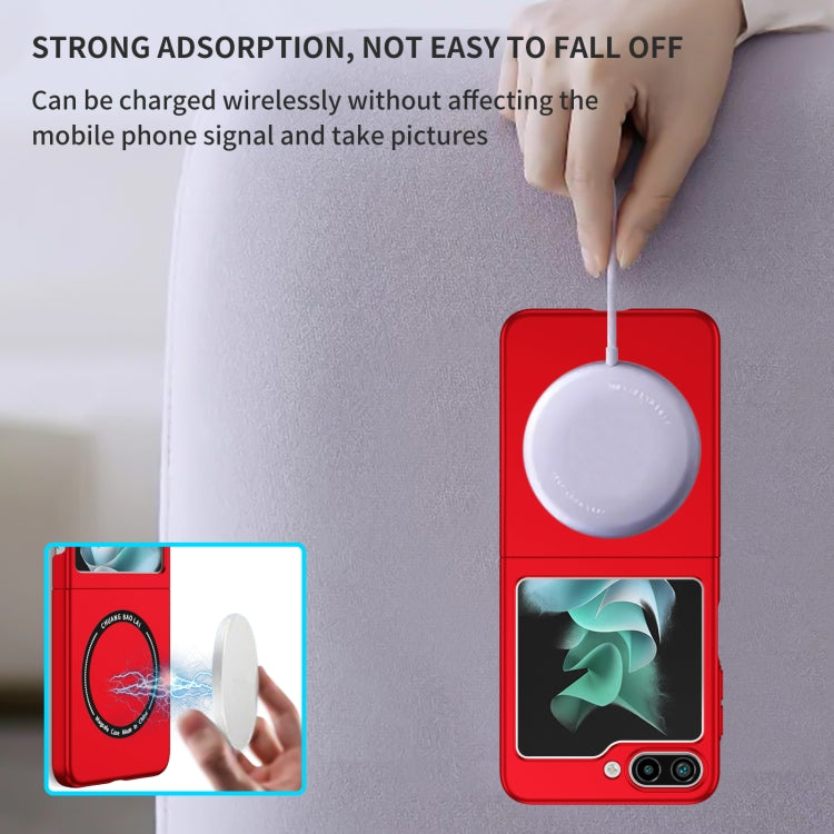 For Samsung Galaxy Z Flip5 5G Magsafe Magnetic Folding PC Phone Case(Red) by buy2fix