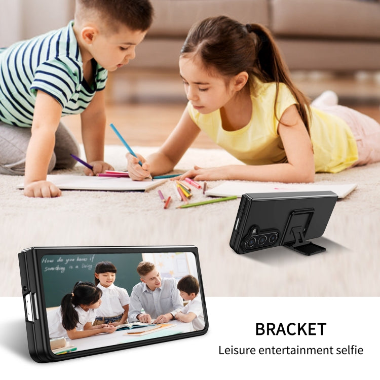 For Samsung Galaxy Z Fold5 Three-dimensional Folding Holder PC Phone Case(Black) by buy2fix
