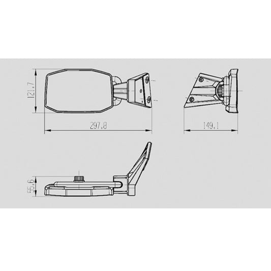 SF-JP-005 Jeep Rearview Mirror Reflective Mirror Side Reversing Mirror by buy2fix