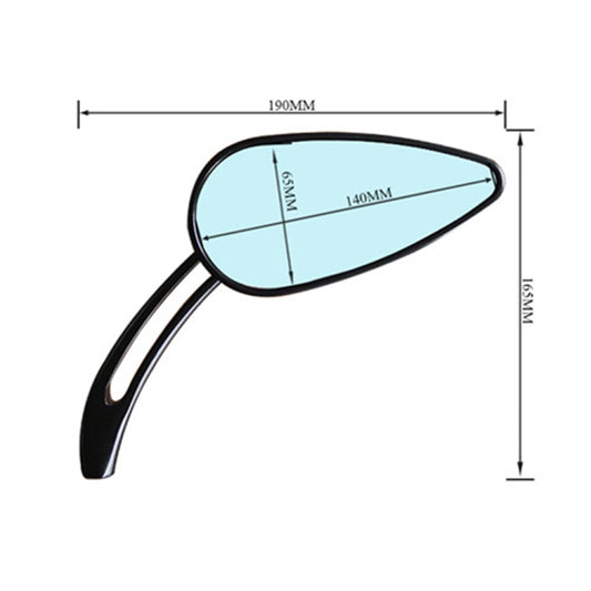SF104 Motorcycle Modified Retro Rearview Mirror Reflective Mirror(Black) by buy2fix