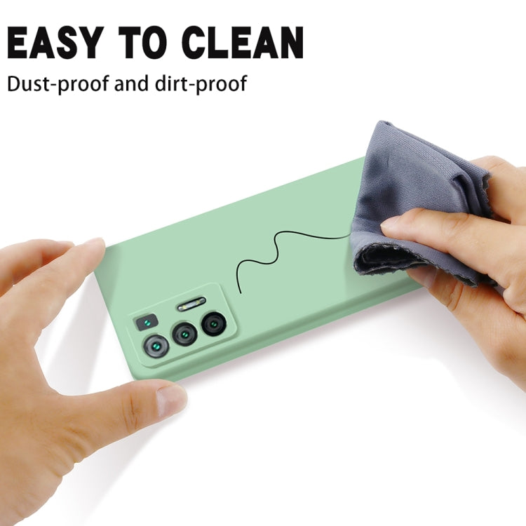 For Hisense Infinity H50S 5G Pure Color Liquid Silicone Shockproof Phone Case(Green) by buy2fix