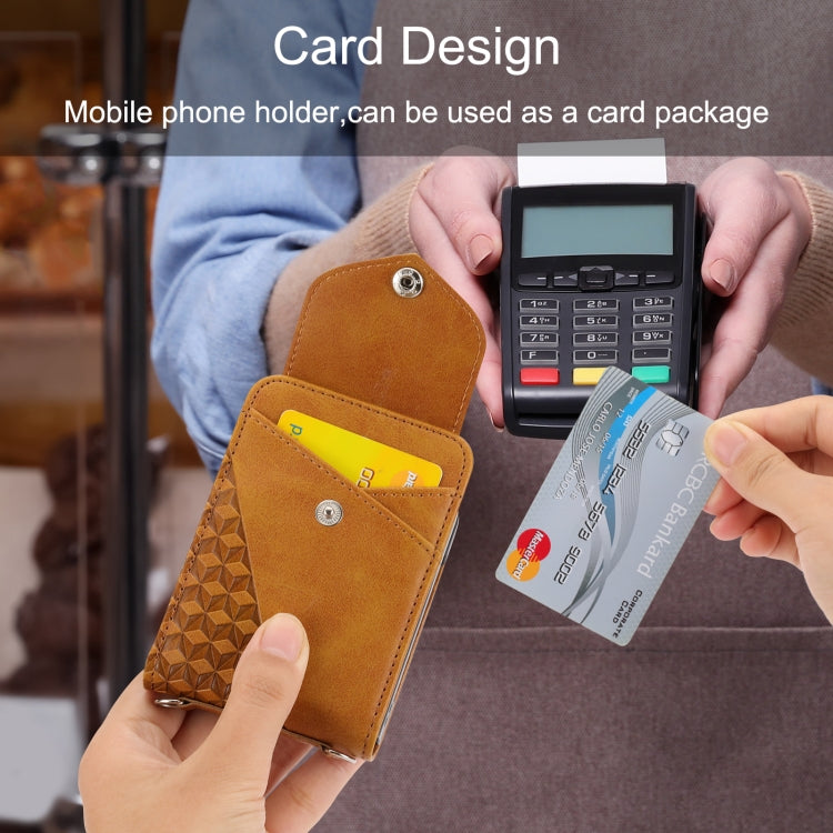 For Samsung Galaxy Z Flip5 Cubic Grid Calf Texture Magnetic Leather Phone Case(Yellow) by buy2fix