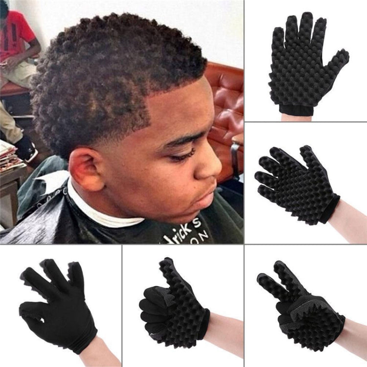 Single Sponge Wipe Black Hair Styling Gloves(Double-Sided) by buy2fix