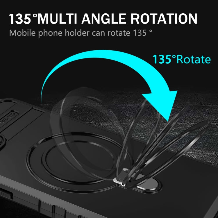 For iPhone 14 Plus MagSafe Magnetic Holder Phone Case(Black) by buy2fix