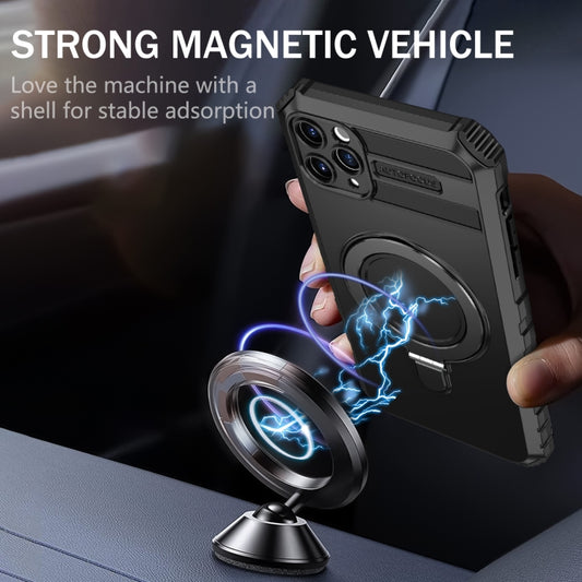 For iPhone 11 Pro MagSafe Magnetic Holder Phone Case(Black) by buy2fix