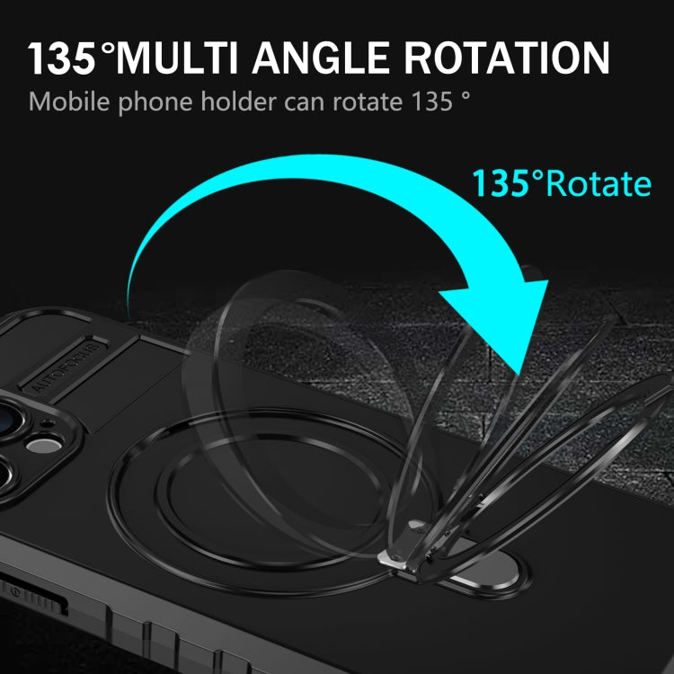 For iPhone 13 Pro MagSafe Magnetic Holder Phone Case(Black) by buy2fix