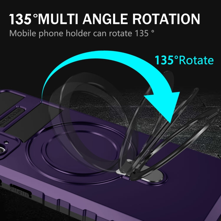 For Samsung Galaxy S20 FE MagSafe Magnetic Holder Phone Case(Purple) by buy2fix