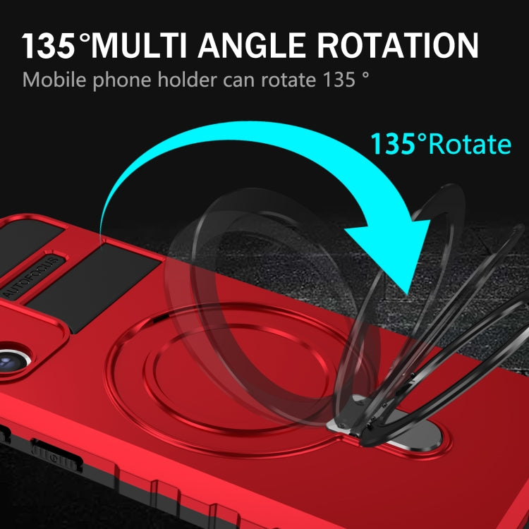 For Samsung Galaxy S21 FE 5G MagSafe Magnetic Holder Phone Case(Red) by buy2fix