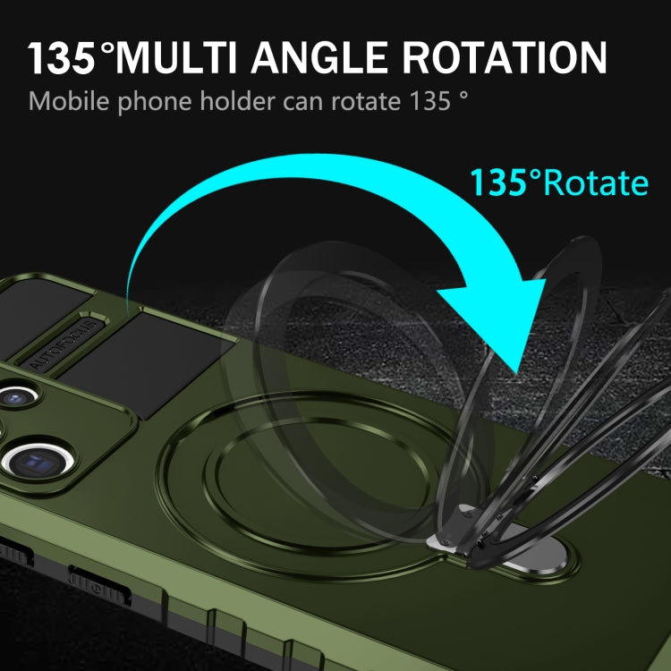 For Samsung Galaxy S21 Ultra 5G MagSafe Magnetic Holder Phone Case(Green) by buy2fix