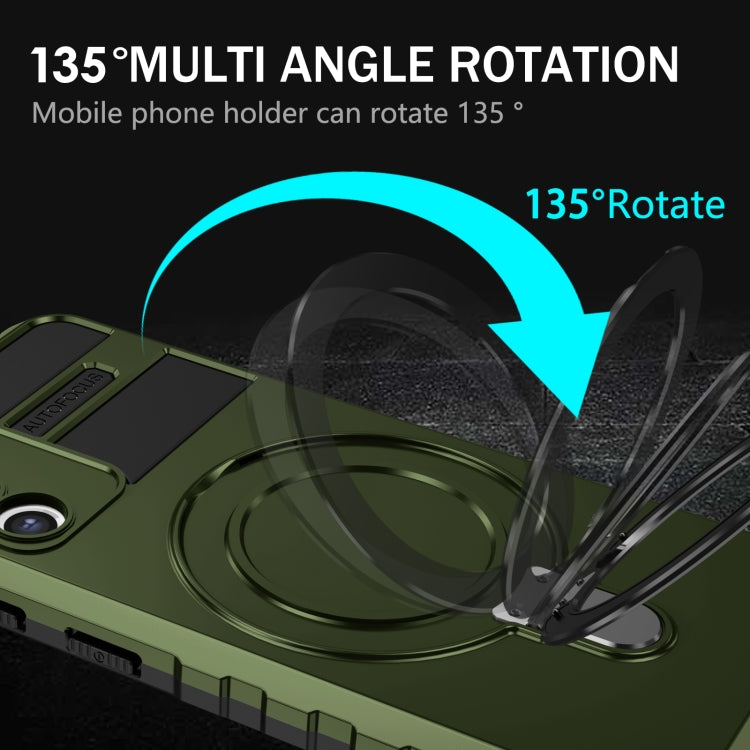 For Samsung Galaxy S21 5G MagSafe Magnetic Holder Phone Case(Green) by buy2fix