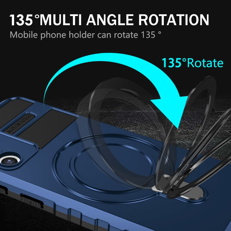 For Samsung Galaxy S21+ 5G MagSafe Magnetic Holder Phone Case(Blue) by buy2fix