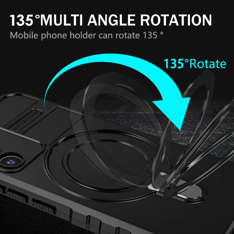 For Samsung Galaxy S22+ 5G MagSafe Magnetic Holder Phone Case(Black) by buy2fix