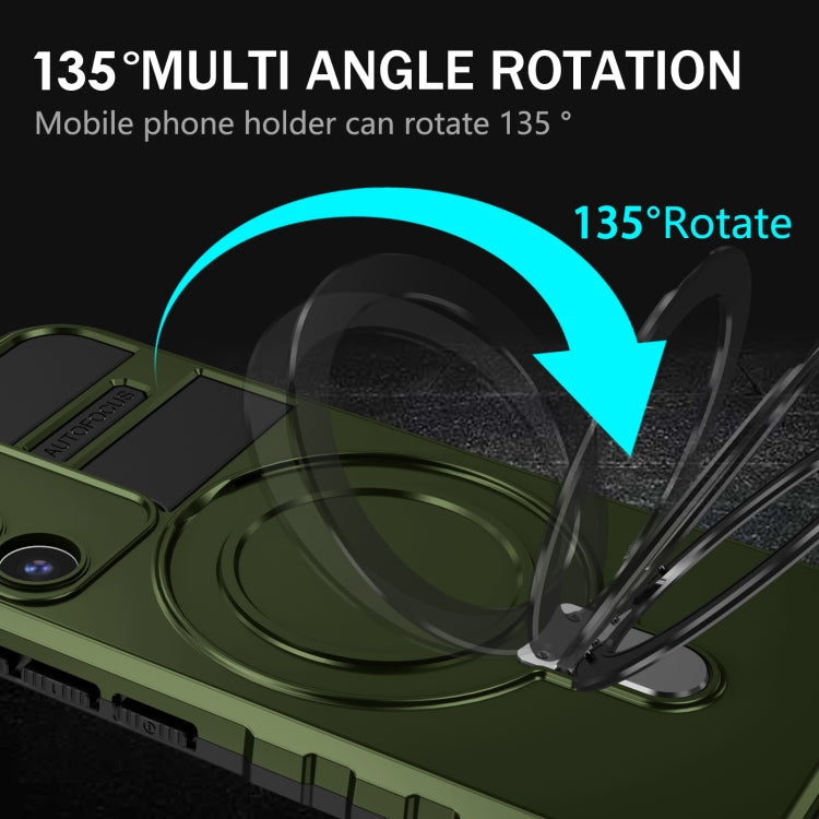 For Samsung Galaxy S22+ 5G MagSafe Magnetic Holder Phone Case(Green) by buy2fix