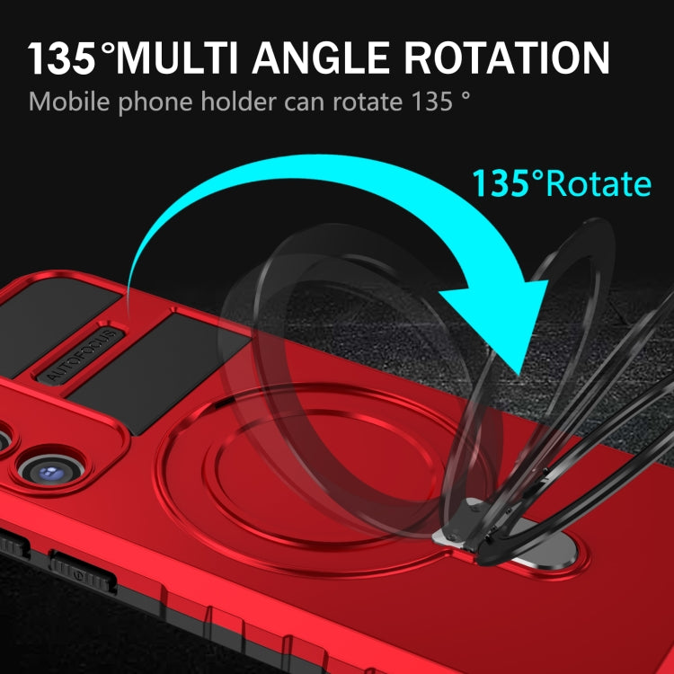 For Samsung Galaxy S23 5G MagSafe Magnetic Holder Phone Case(Red) by buy2fix