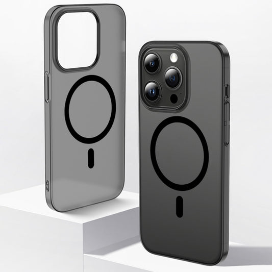 For iPhone 14 Pro Max High Transparency MagSafe Ice Fog Phone Case(Translucent White) by buy2fix