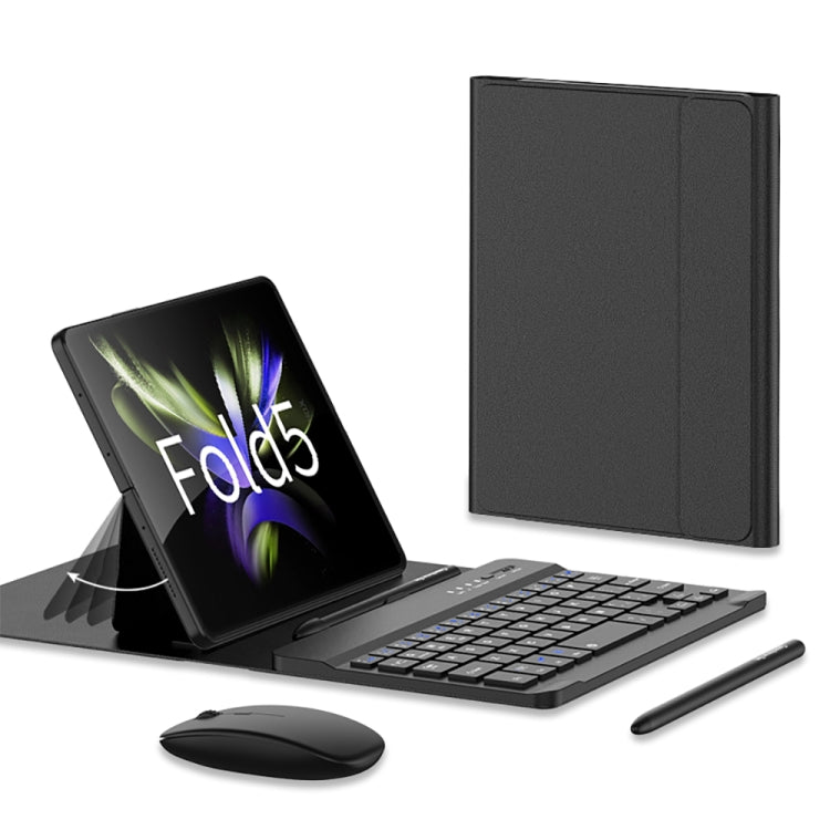 For Samsung Galaxy Z Fold5 GKK Gear Adjustment Bluetooth Keyboard + Pen + Mouse + Case Set(Black) - For Samsung by GKK | Online Shopping UK | buy2fix