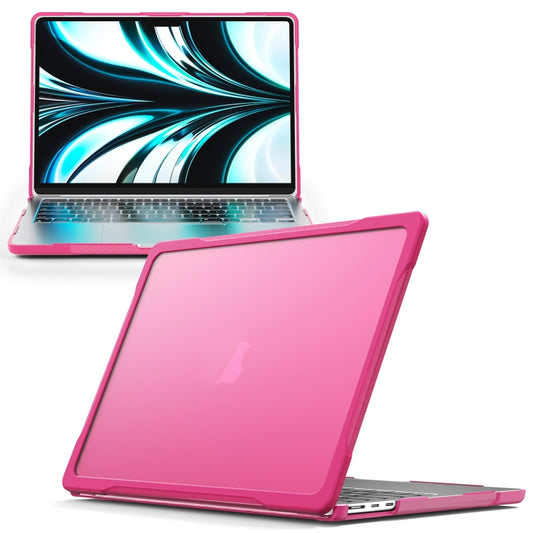 For MacBook Air 13.6 inch A2681 2022 / M3 2024 A3113 / M4 2025 A3240 Translucent Laptop Protective Case(Rose Red) by buy2fix