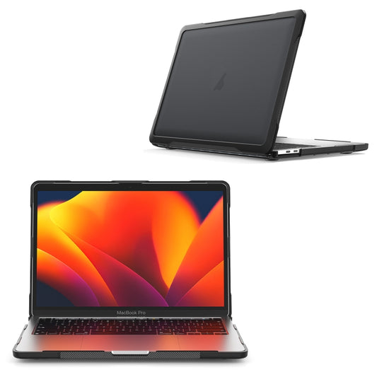 For MacBook Pro 13.3 inch A2338 Translucent Laptop Protective Case(Transparent Black) by buy2fix